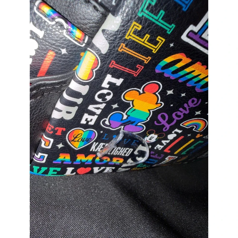 Disney Parks Loungefly Pride Mickey Mouse Love Rainbow Mini Backpack Black Bag